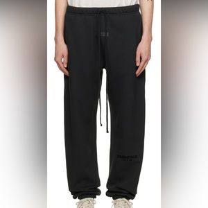 NWT Fear of God essentials black drawstring lounge pants sweatpants XS